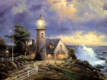 嵐の中の光 トーマス・キンケード Oil Paintings